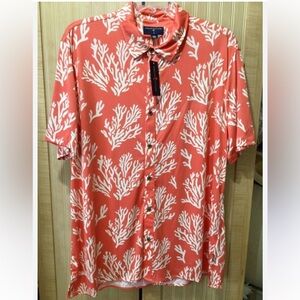 Margaritaville men’s coral shirt new